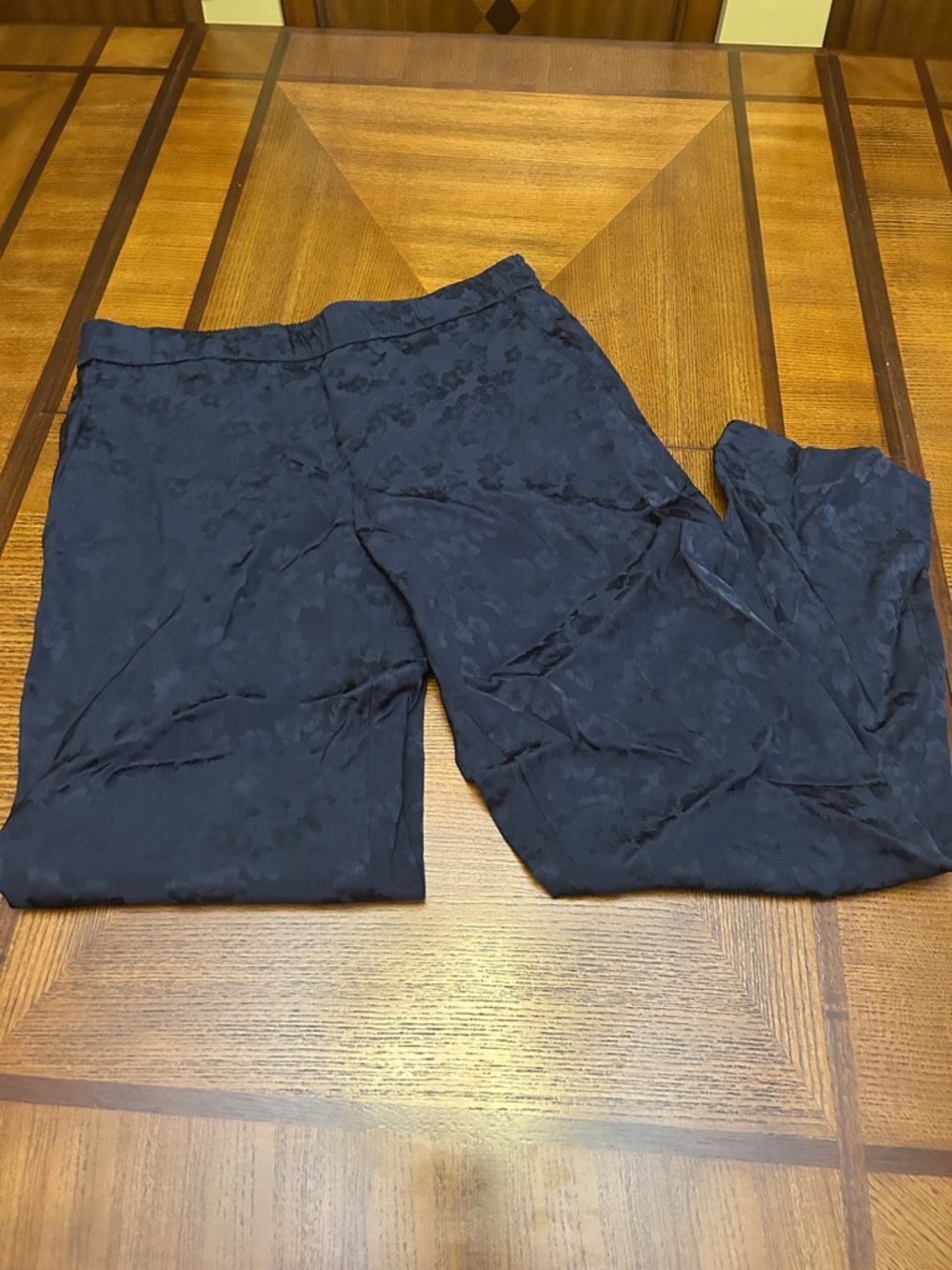 Theory Navy Floral Jacquard Women's Dress Pants